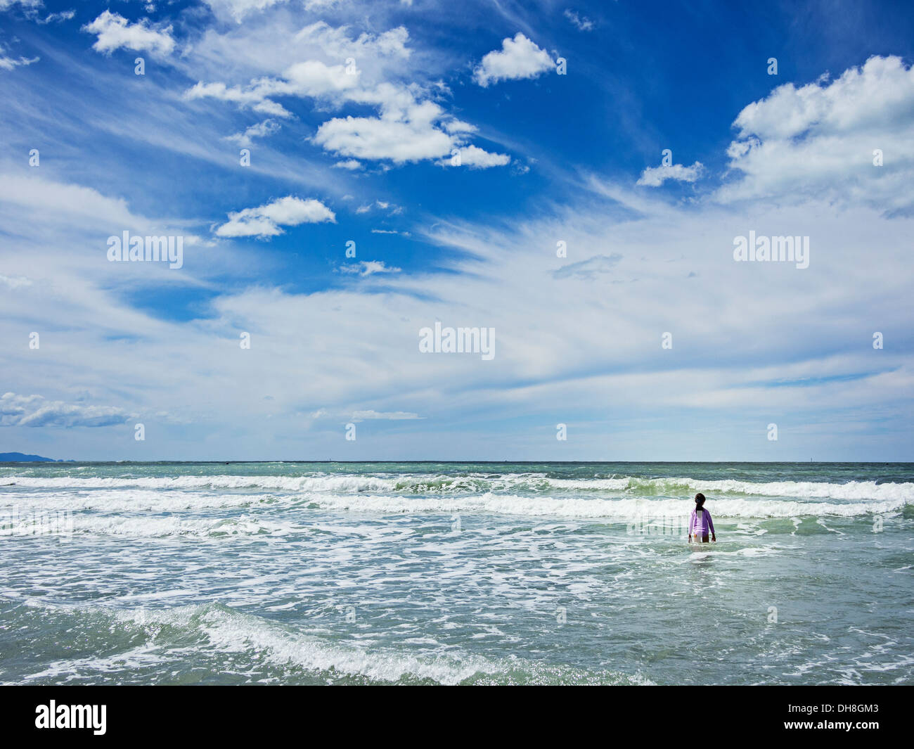 Girl Paddling In Sea High Resolution Stock Photography and Images - Alamy