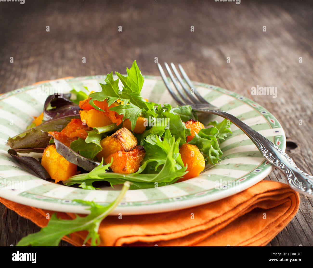 Roasted pumpkin salad Stock Photo