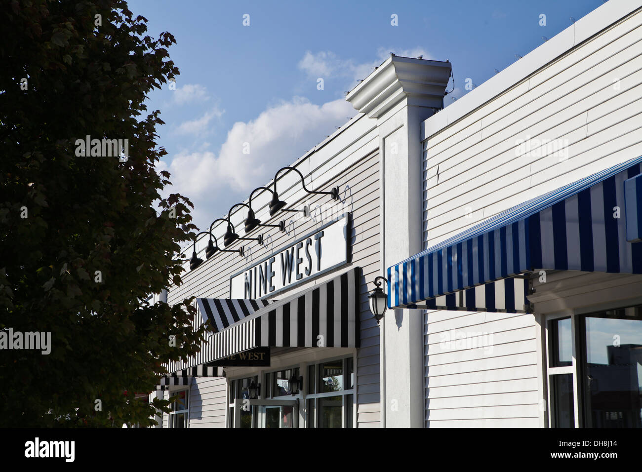 A Nine West store is pictured at Lee Premium Outlets in Lee (MA) Stock Photo