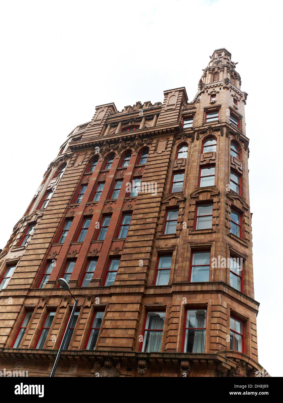 Looking up at Lancaster House on Whitworth Street in Manchester UK Stock Photo
