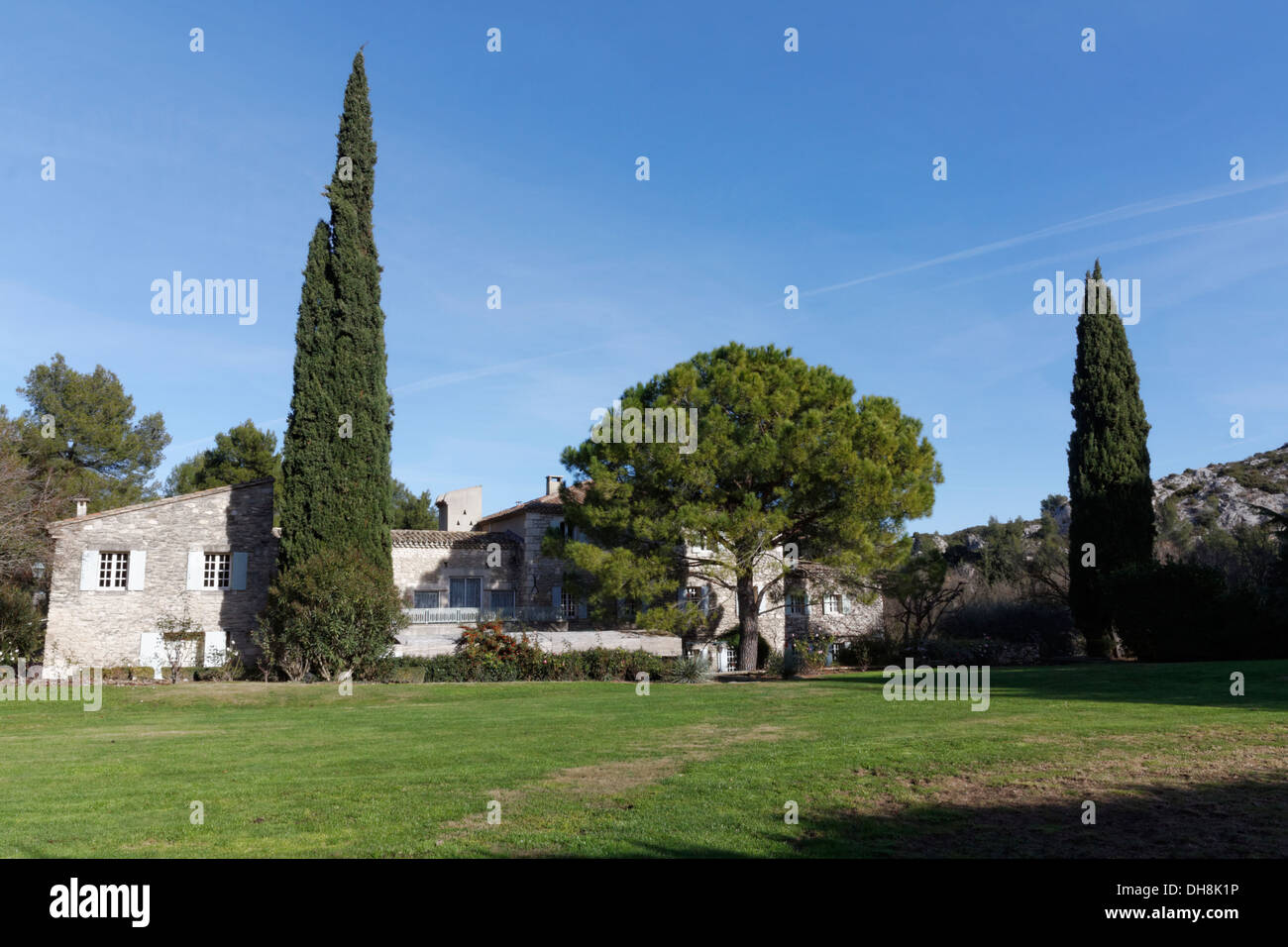 Domaine de Valmouriane, Country Hotel, Near St Remy Provence, France Stock Photo