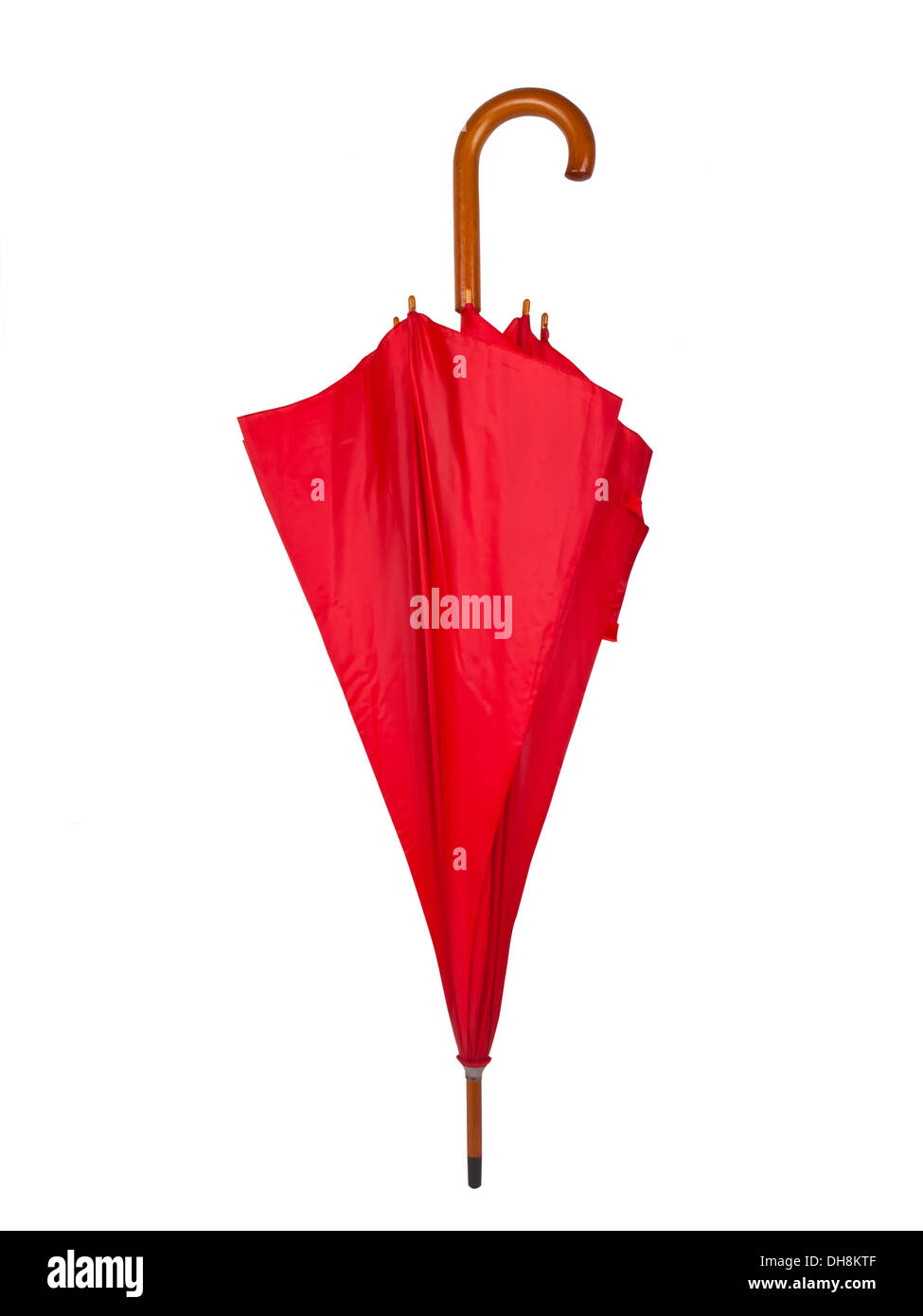 Closed red umbrella isolated on white background Stock Photo Alamy