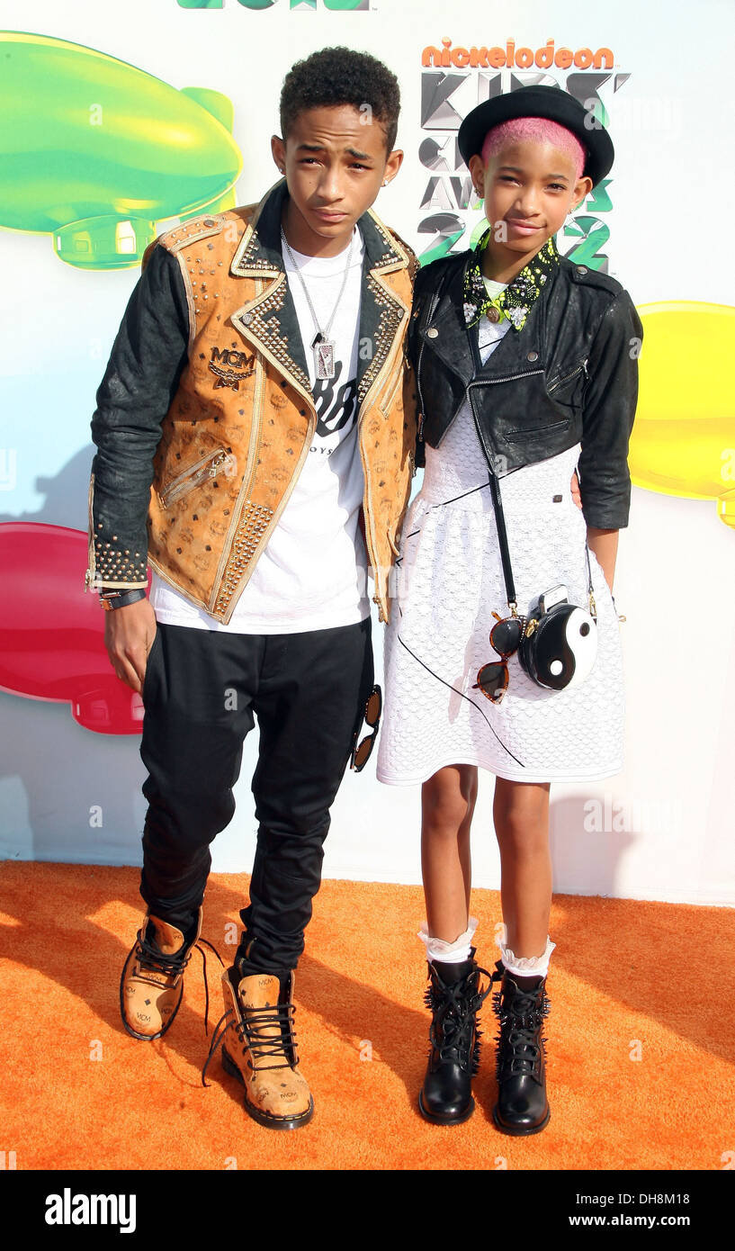 Jaden Smith and Willow Smith 2012 Kids Choice Awards held at Galen Center -  Arrivals Los Angeles California - 31.03.12 Stock Photo - Alamy