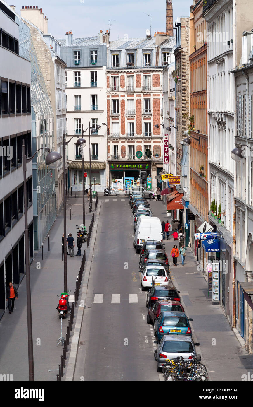 Typical Street View in Paris Stock Photo