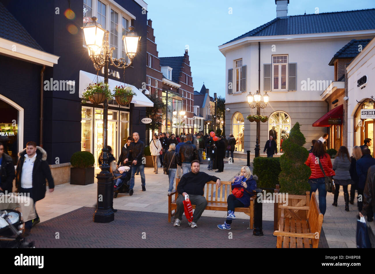 evening shopping at McArthur Glen Designer Outlet Center Roermond  Netherlands Stock Photo - Alamy