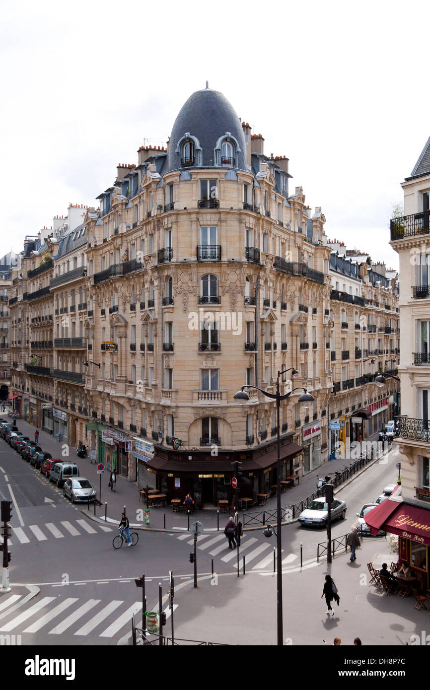 Typical exterior Facade in Paris, France Stock Photo
