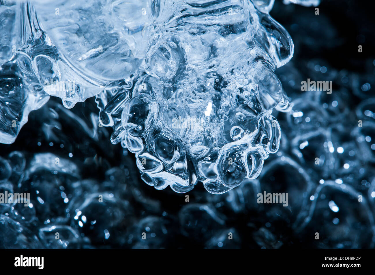 blue ice in detail - macro texture Stock Photo - Alamy