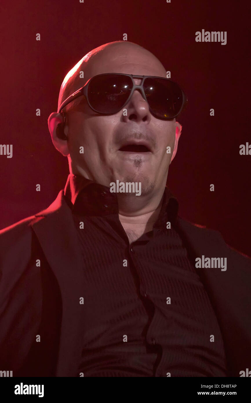 Pitbull performing on stage at the Ricoh Coliseum Toronto, Canada 28.