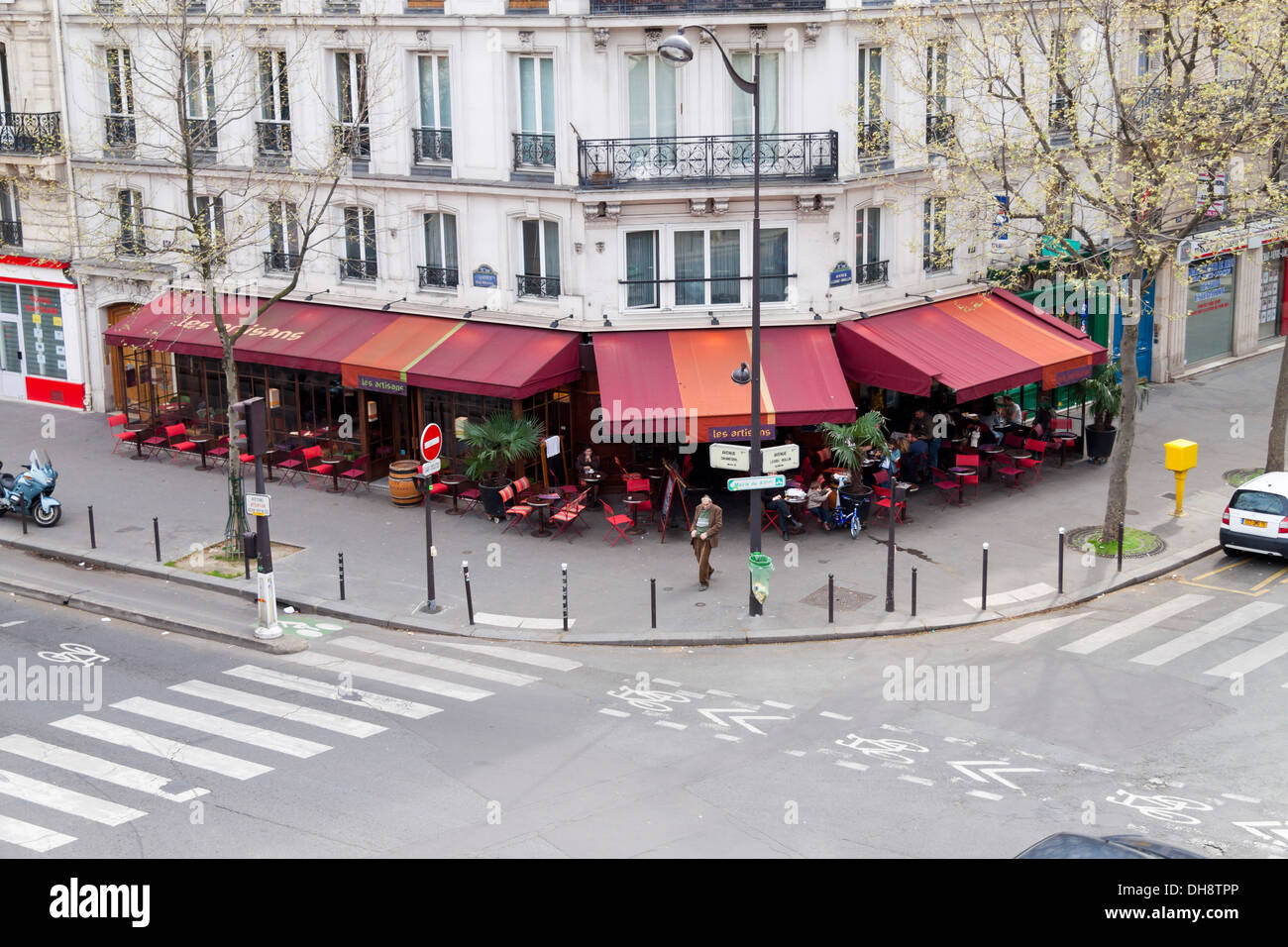 Typical exterior Facade in Paris, France Stock Photo