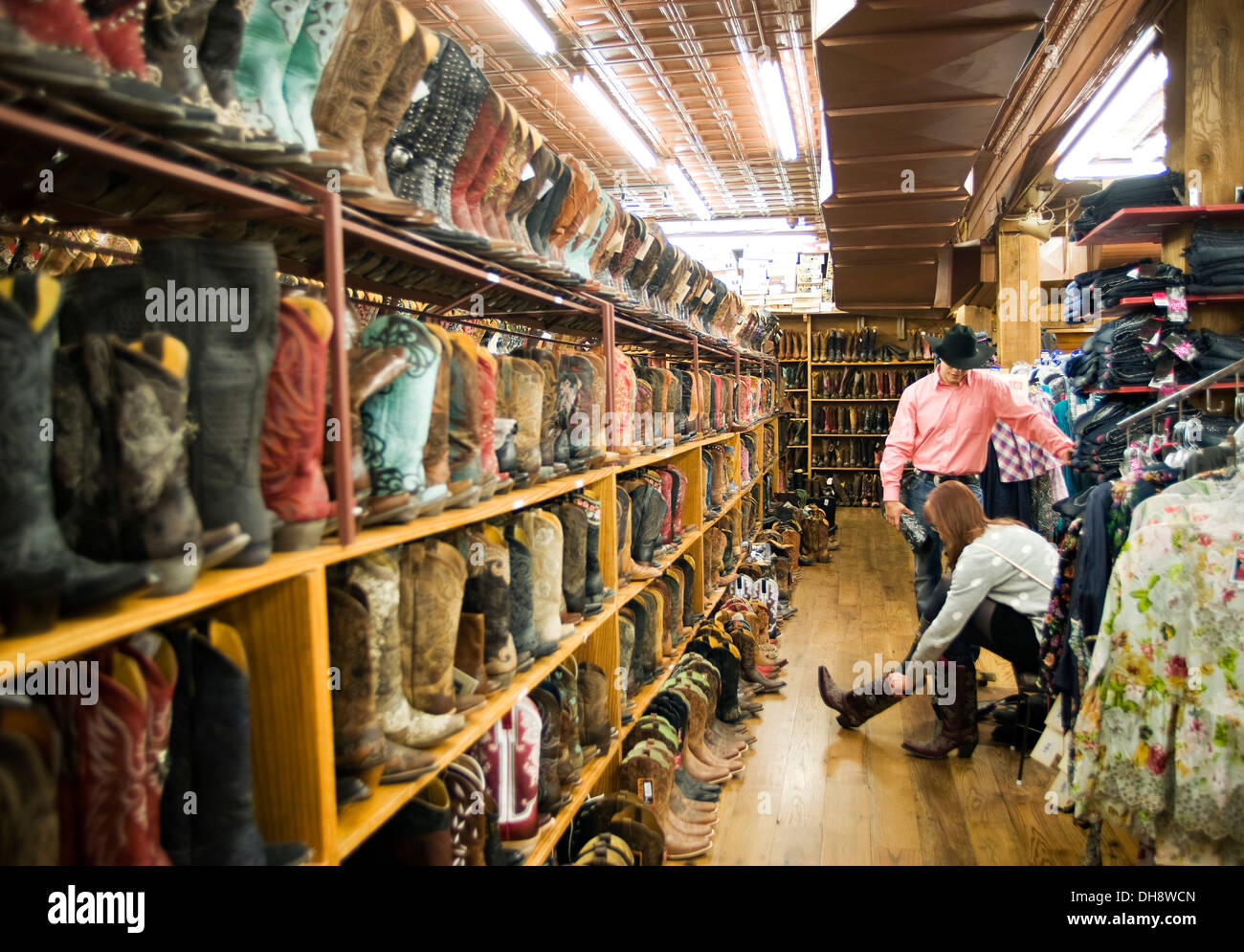 Allen's boots on South Congress Street Stock Photo