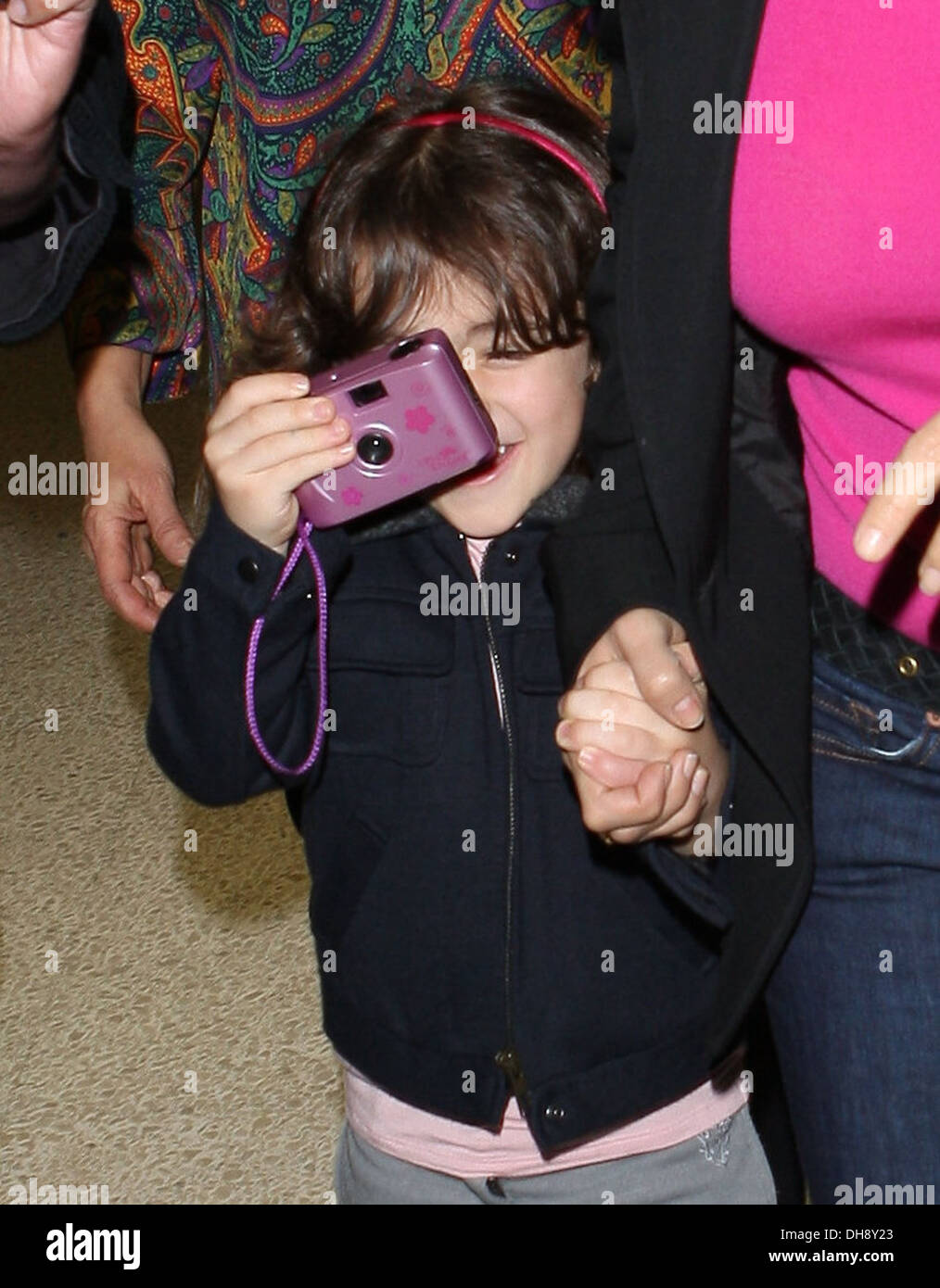Salma Hayek and her daughter Valentina Pinault arrive at LAX Airport