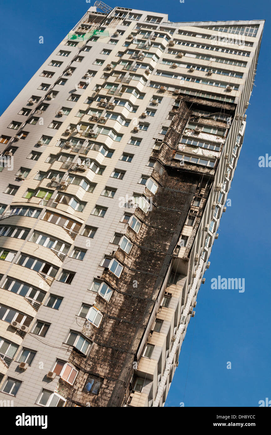 effects of modern residential building skyscraper fire Stock Photo - Alamy