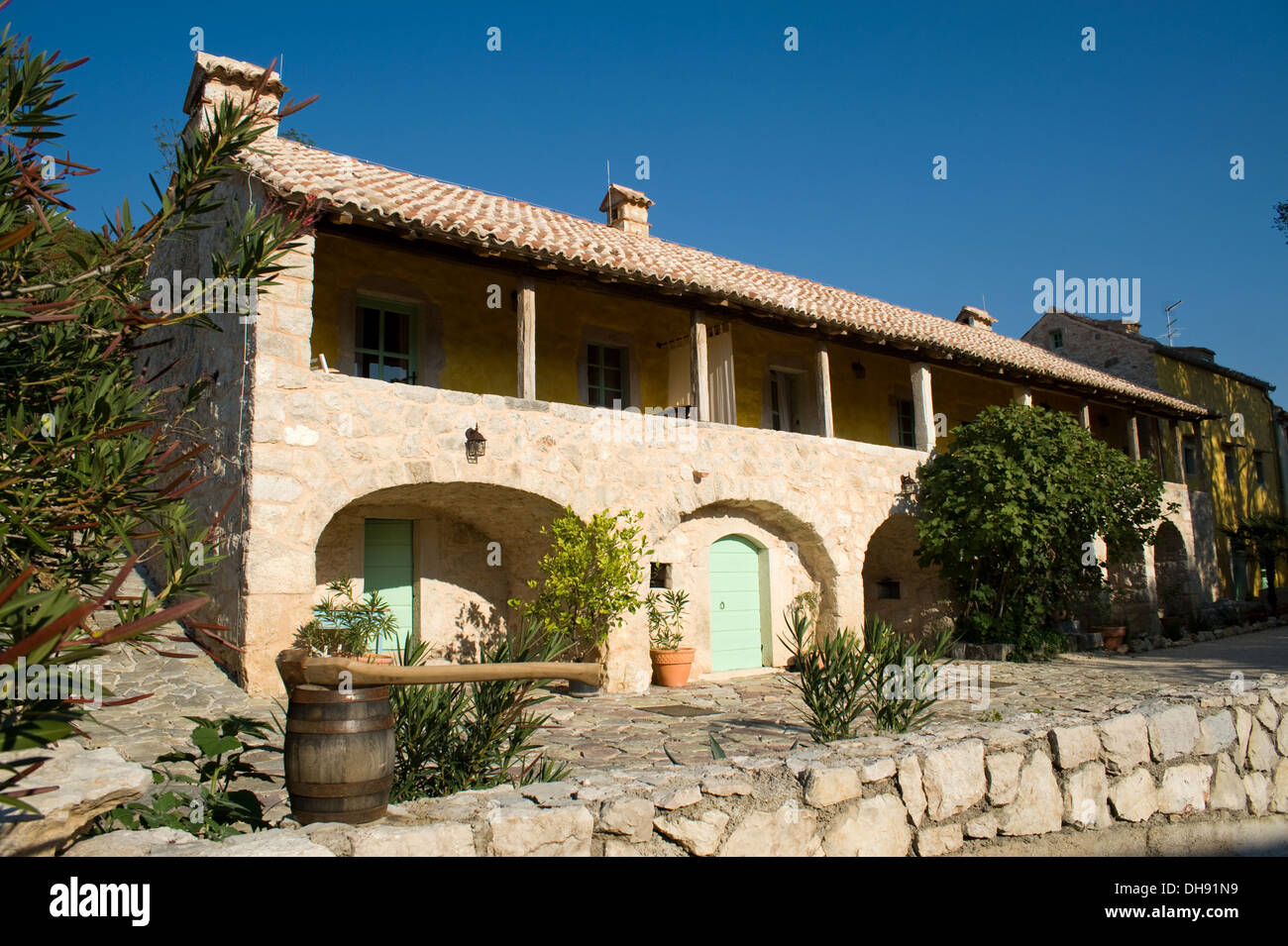 Old mediterranean house in Croatia. Tribalj Stock Photo