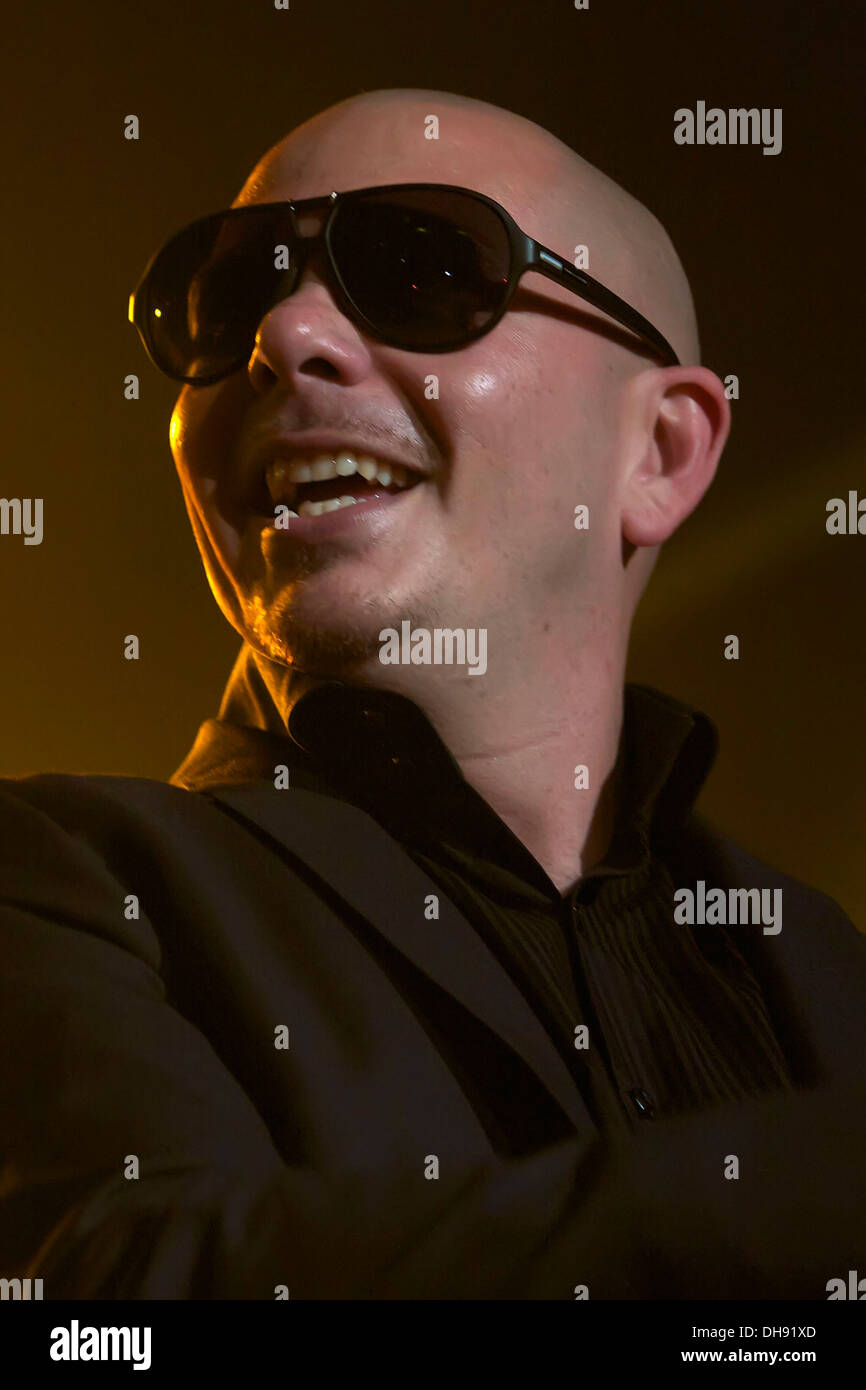 Pitbull performing on stage at the Ricoh Coliseum Toronto, Canada 28.