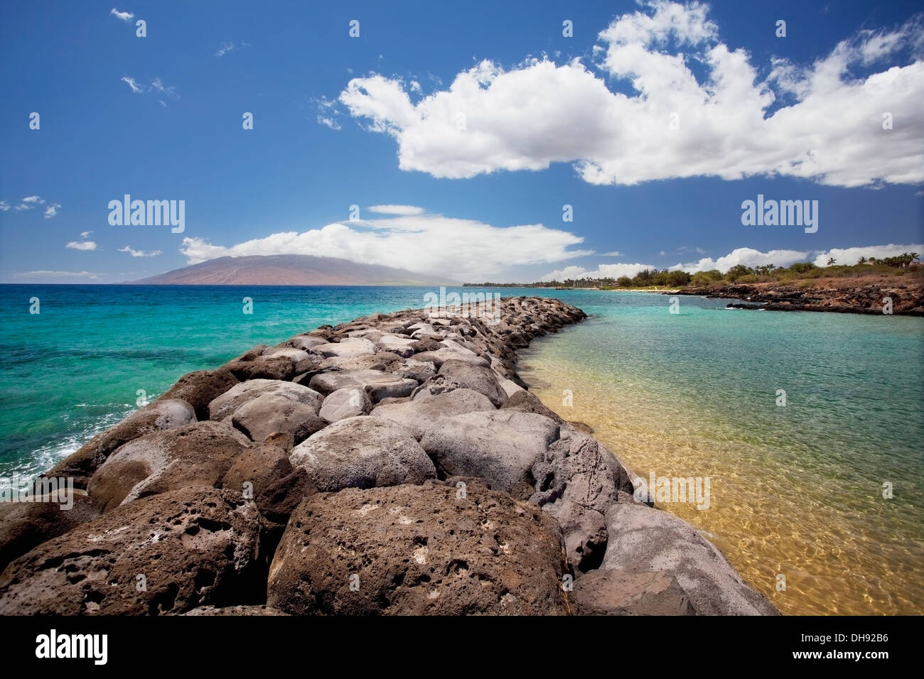 Hawaii Maui Kihei Crystal Clear Waters Of Kihei Boat Ramp Stock