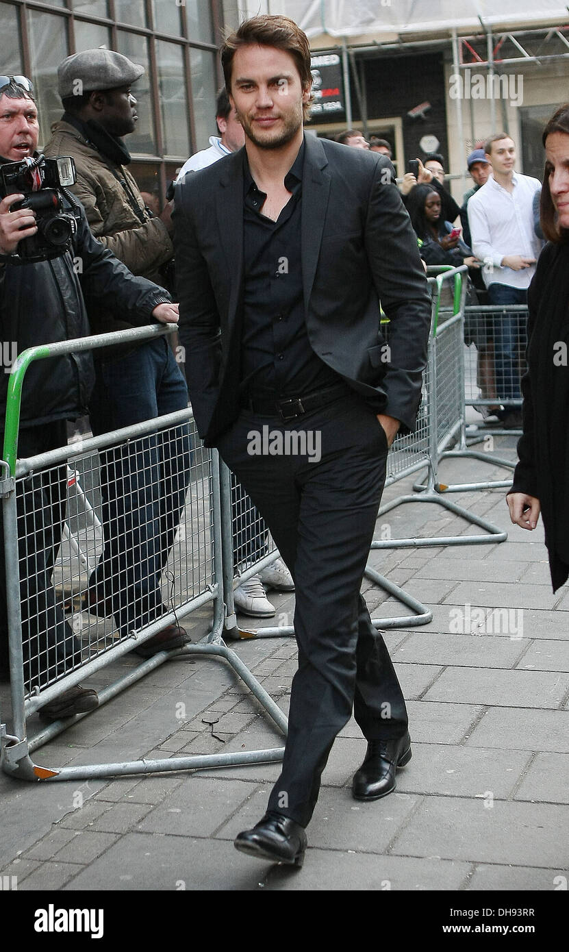 Taylor Kitsch outside the BBC Radio 1 studios London, England - 29.03.12  Stock Photo - Alamy