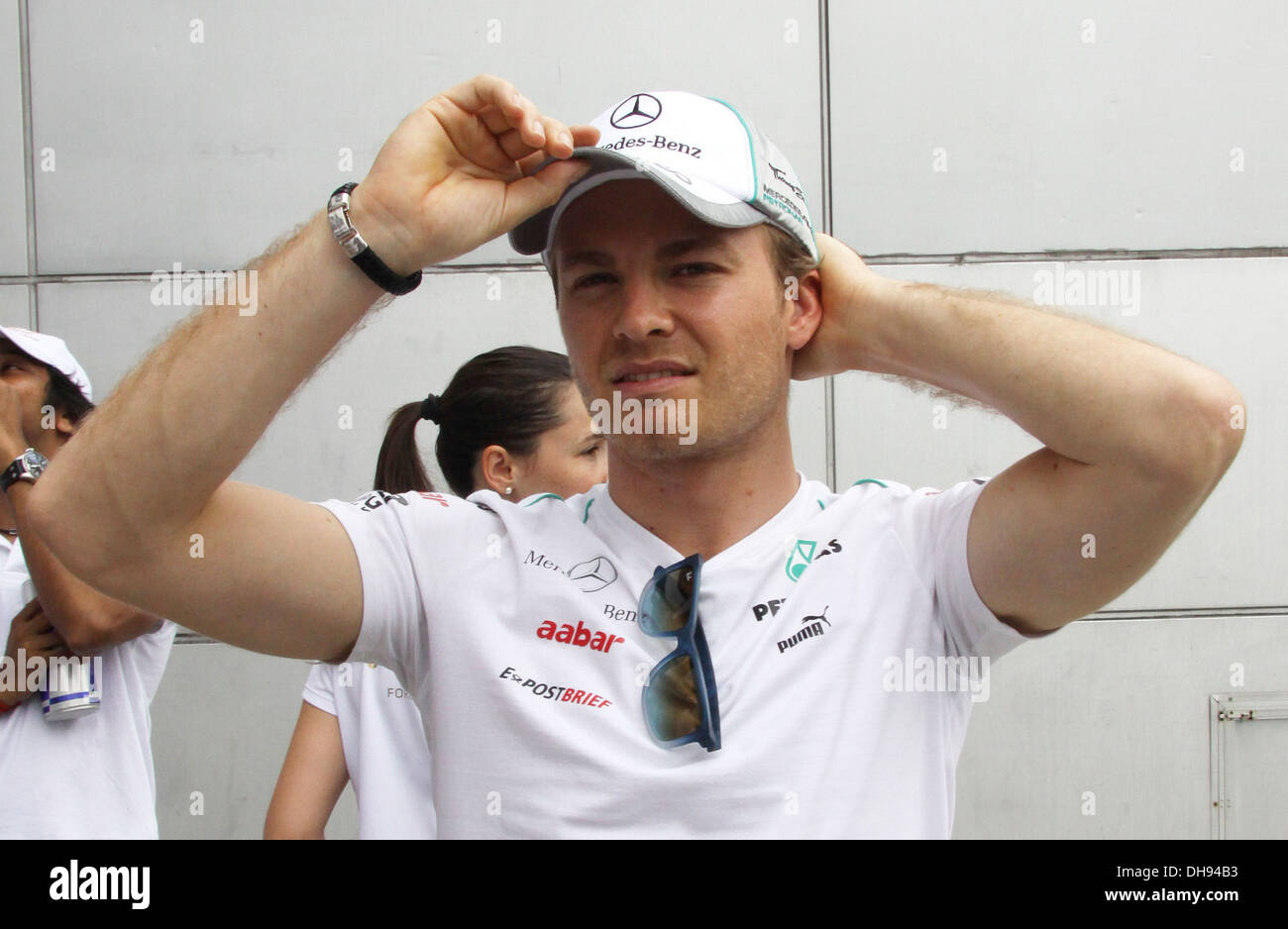 Nico Rosberg Malaysian mula One Grand Prix at Sepang Circuit - Race Kuala Lumpur Malaysia - 25.03.12 Stock Photo