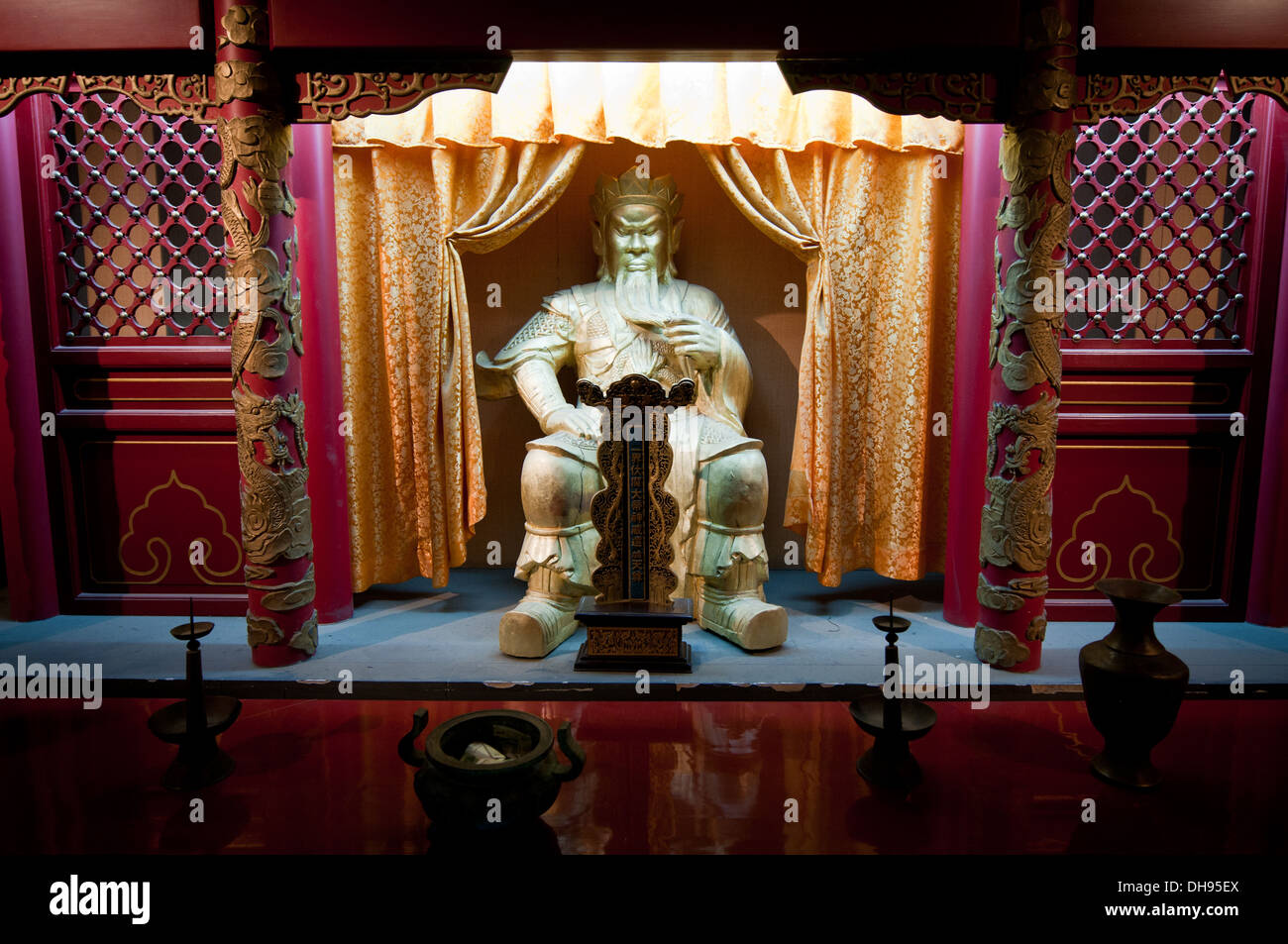 Guan Yu God of War altar in Zhengyangmen Gate (Qianmen) located to the south of Tiananmen Square, Beijing, China Stock Photo
