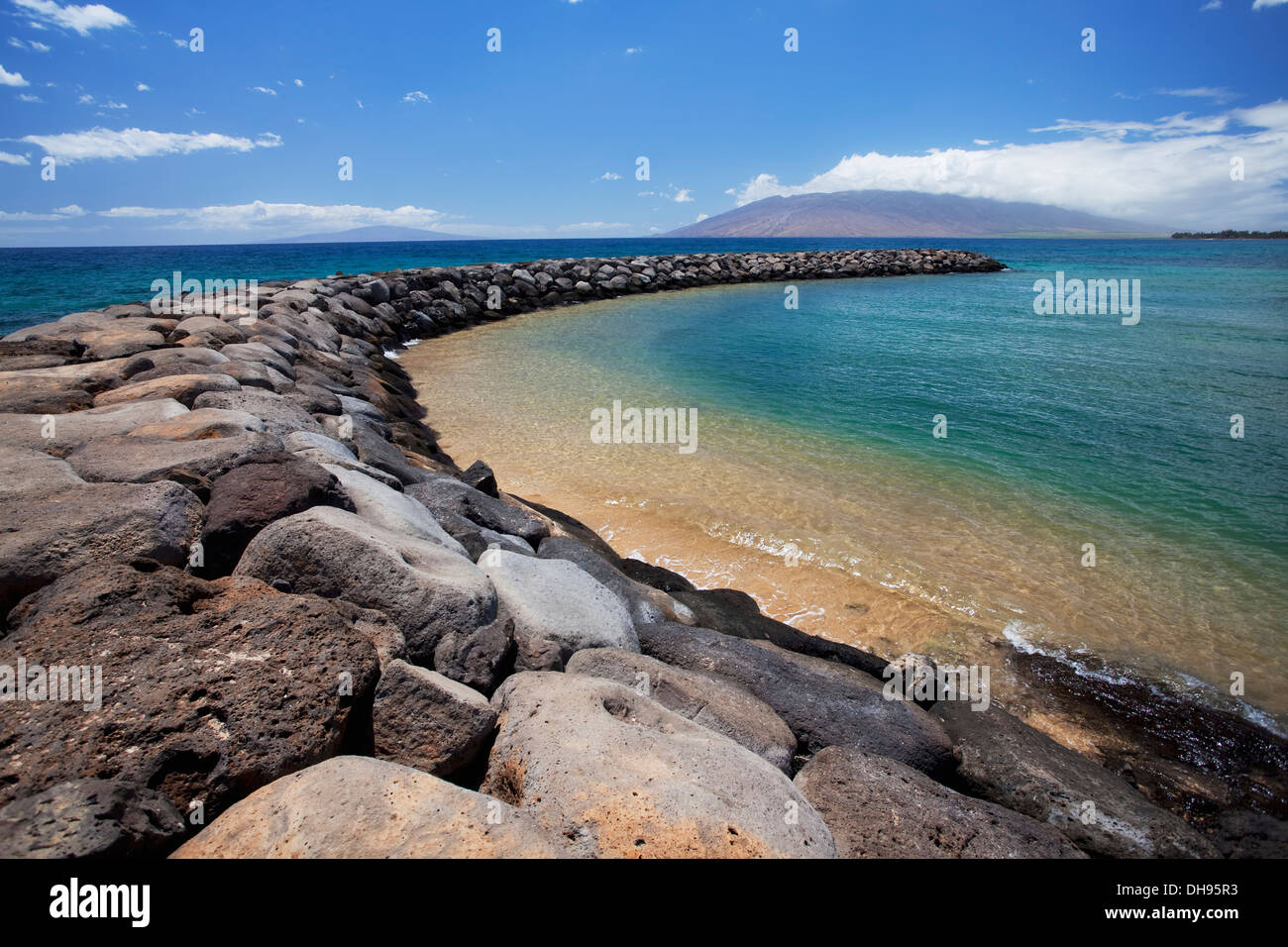Hawaii Maui Kihei Crystal Clear Waters Of Kihei Boat Ramp Stock