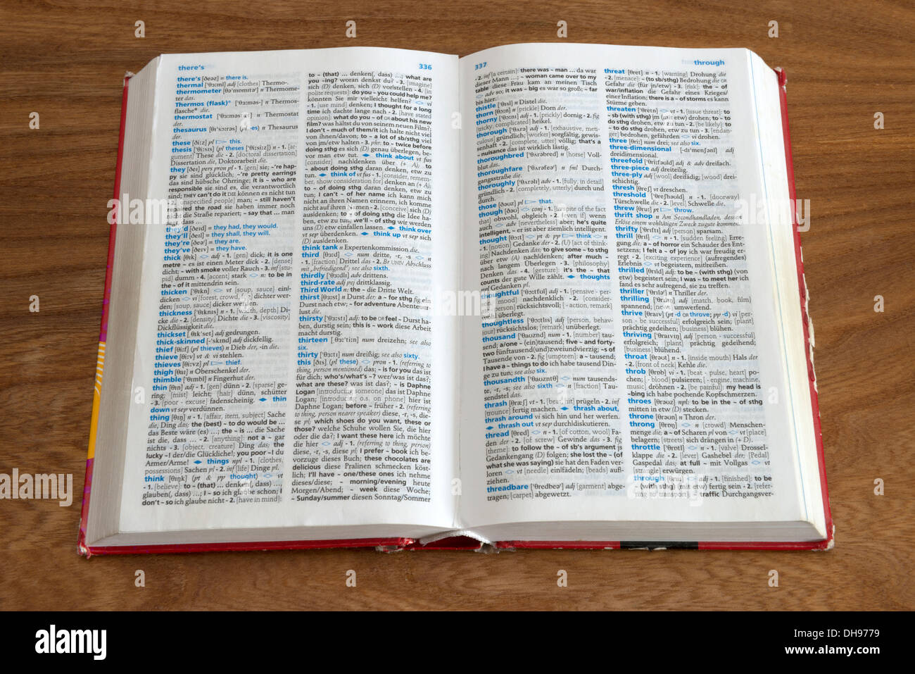 Via Mundo German to English dictionary Stock Photo Alamy