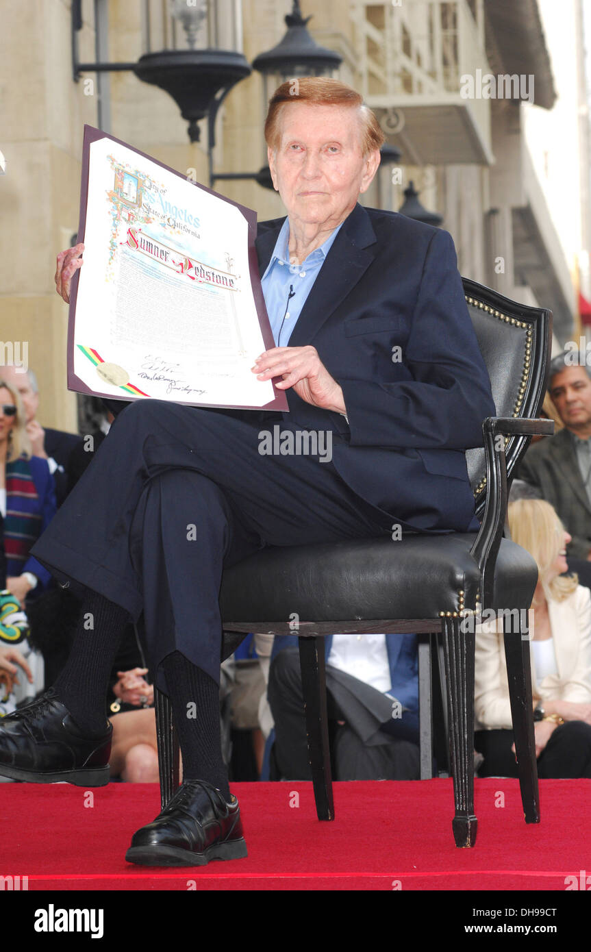 Sumner Redstone Media mogul Sumner Redstone is honored with a star on