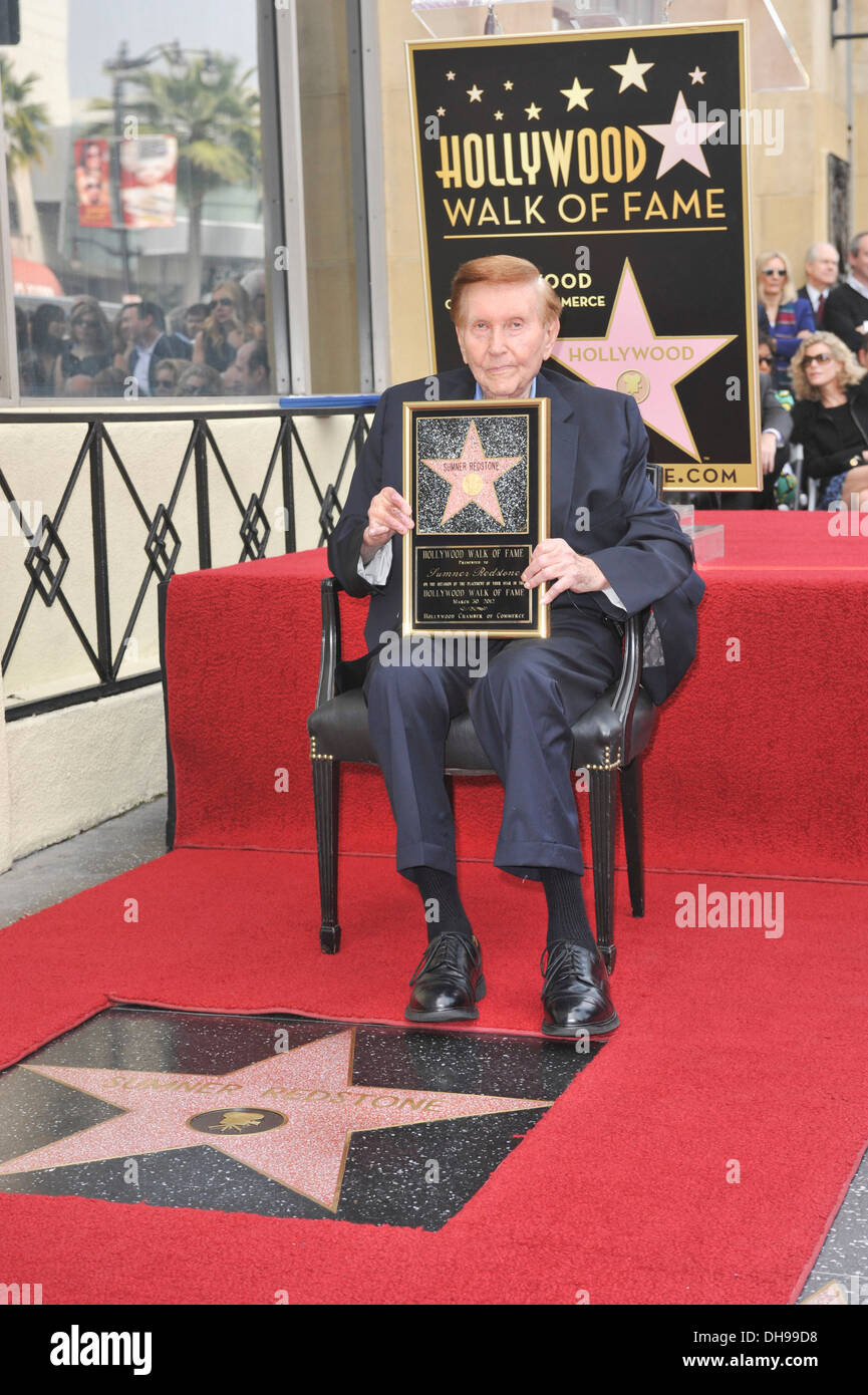 Sumner Redstone Media mogul Sumner Redstone is honored with a star on