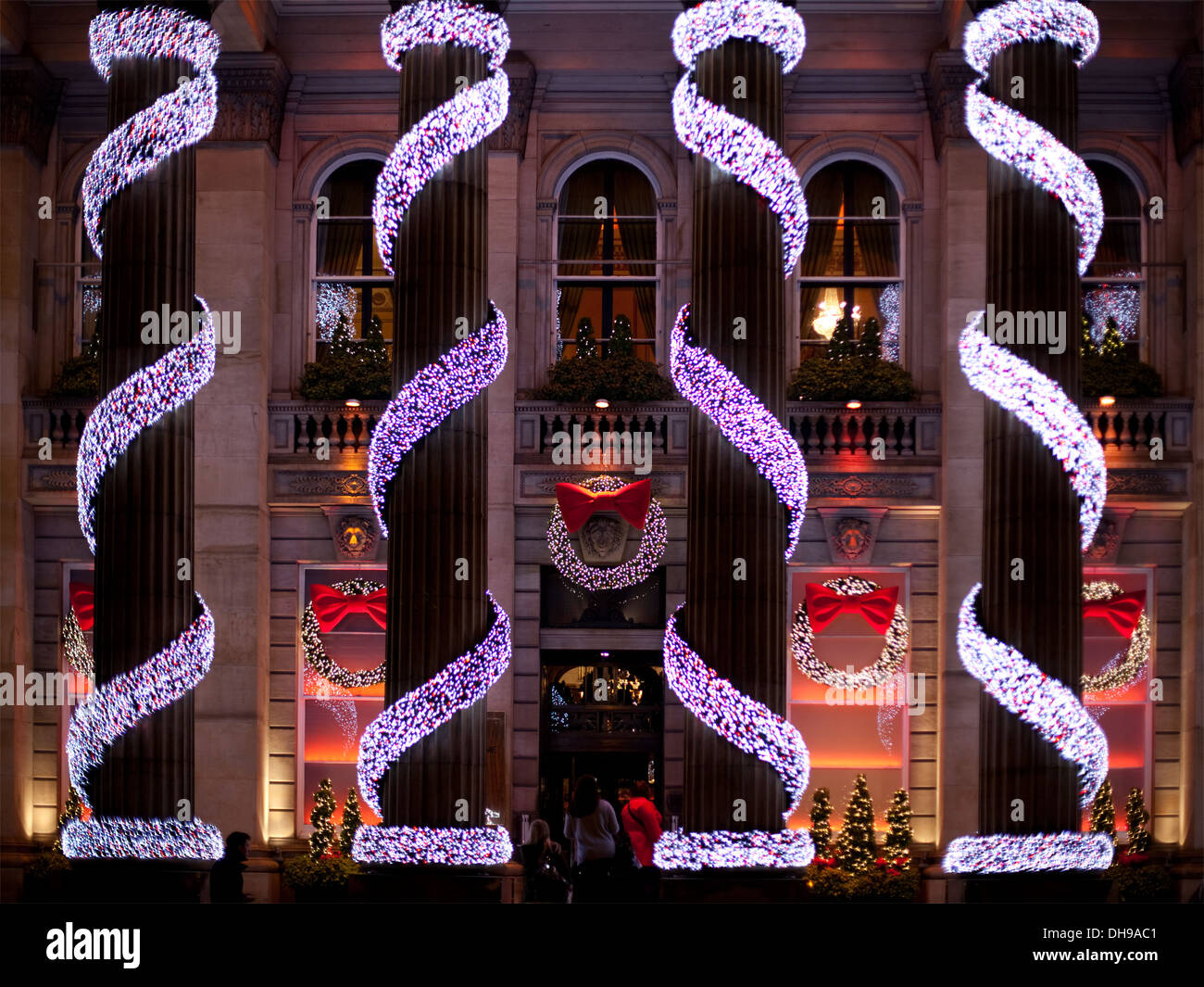 Christmas lights at The Dome on Street in Edinburgh, Scotland