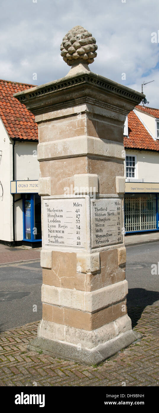 Milestone Holt Norfolk England UK Stock Photo Alamy