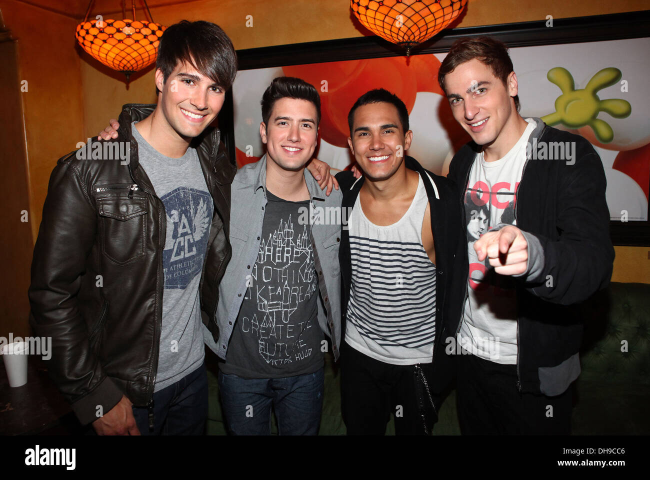 Kendall Schmidt Carlos Pena Logan Henderson James Maslow of Big Time Rush Nickelodeon's Upfront 2012 at Avalon Hollywood Stock Photo