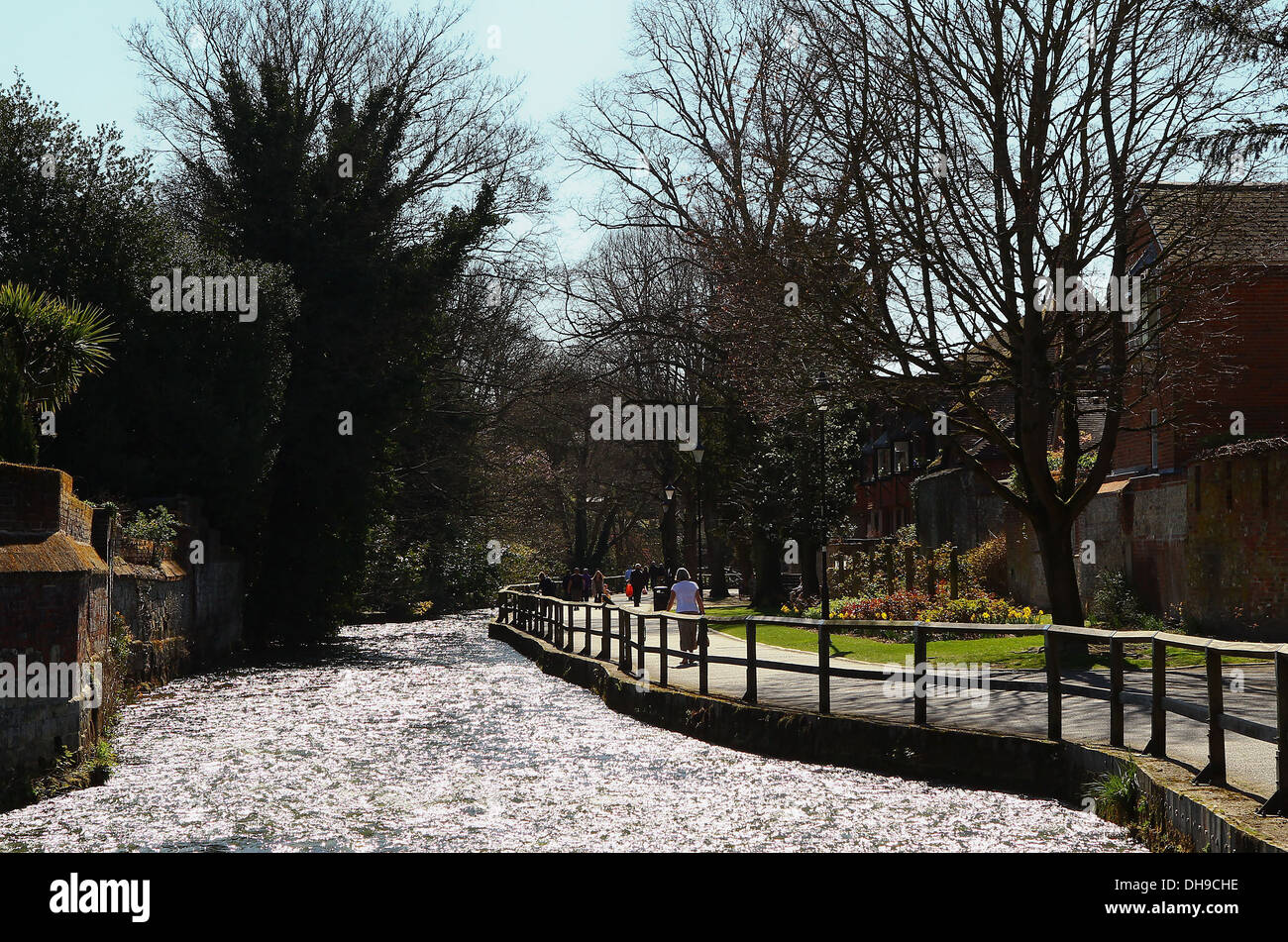 Atmosphere People enjoying the sunny weather in Winchester Winchester