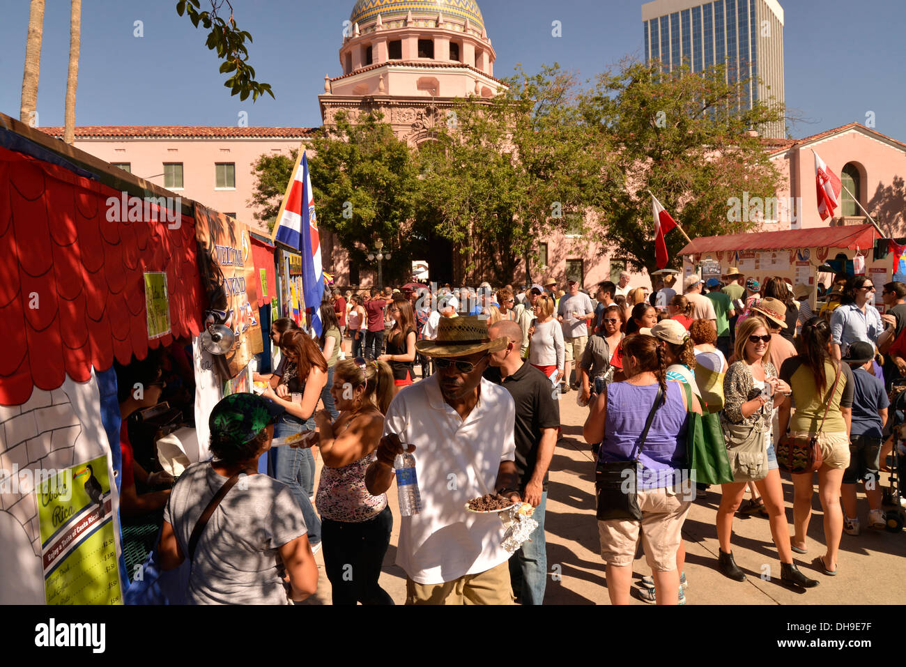 Attendees of Tucson Meet Yourself, an annual festival celebrating