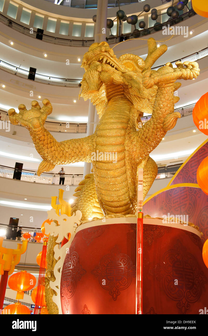 gigantic dragon at KLCC shopping mall Stock Photo
