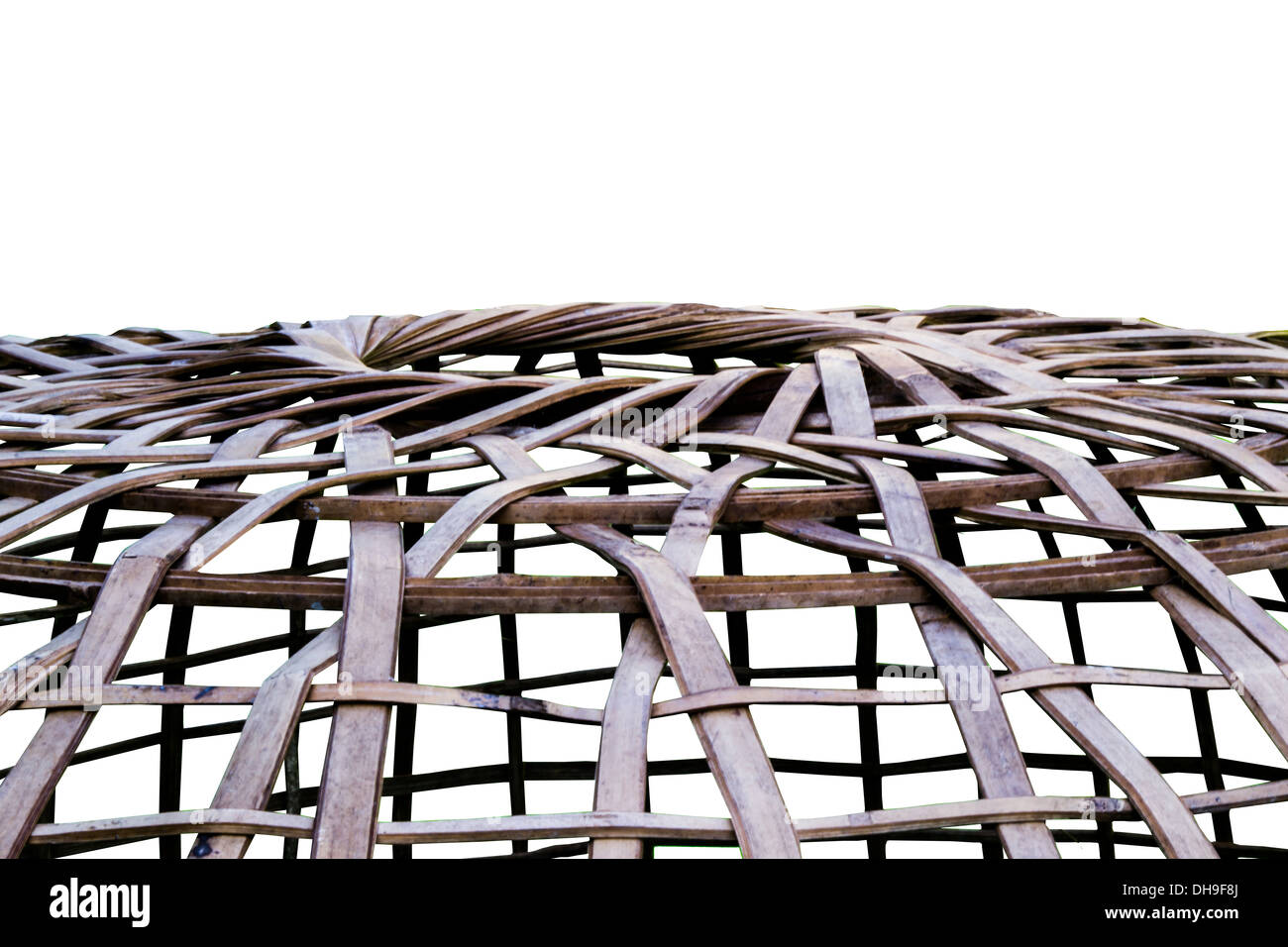 Creamy chicken coop made of bamboo Stock Photo Alamy