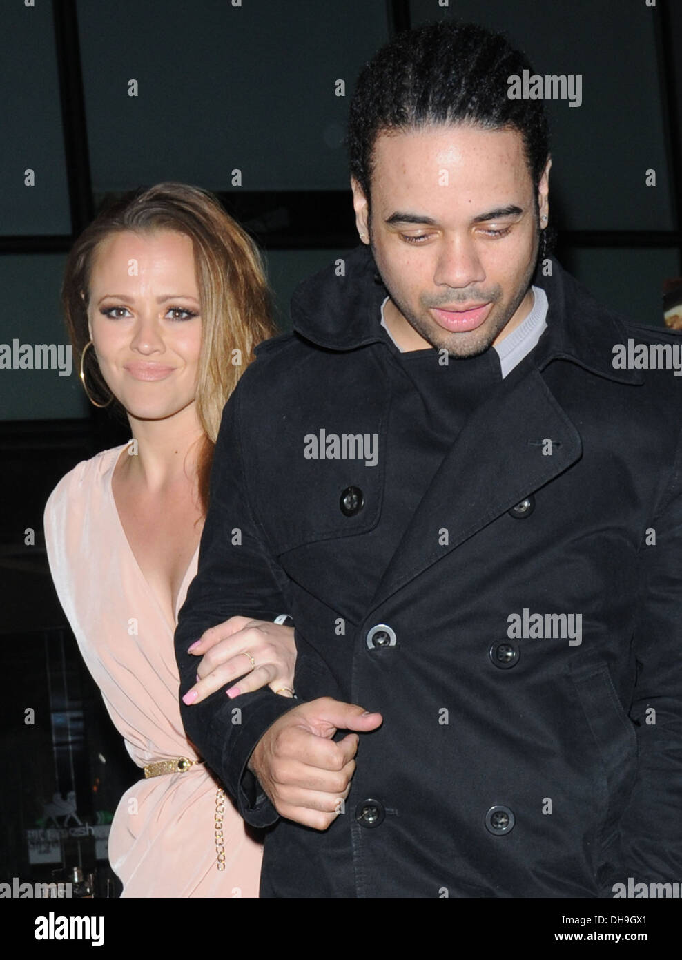 Kimberley Walsh And Justin Scott Leave Gilgamesh Restaurant London Stock Photo Alamy