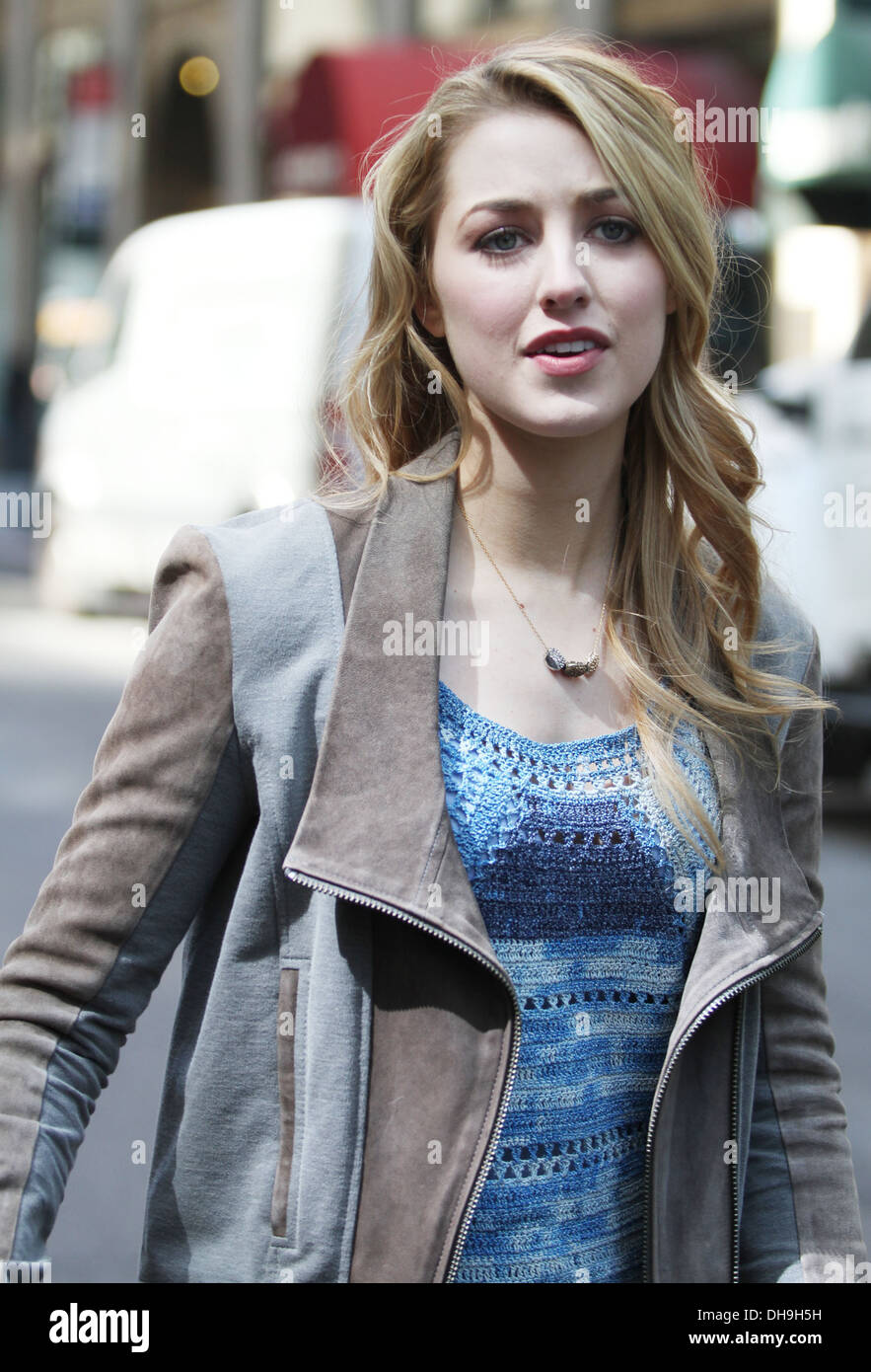 Ella Rae Peck on the set of Gossip Girl in Manhattan New York City, USA - 30.03.12 Stock Photo