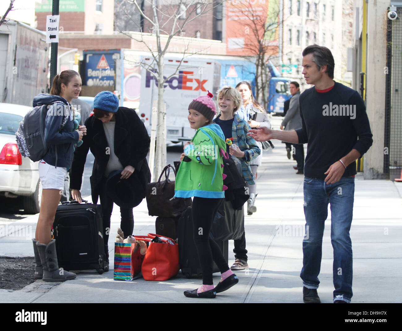 Timothy Olyphant Celebrities out and about in Soho New York City, USA - 30.03.12 Stock Photo