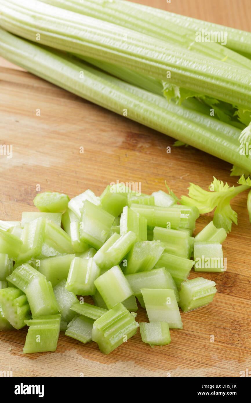 chopped celery Stock Photo