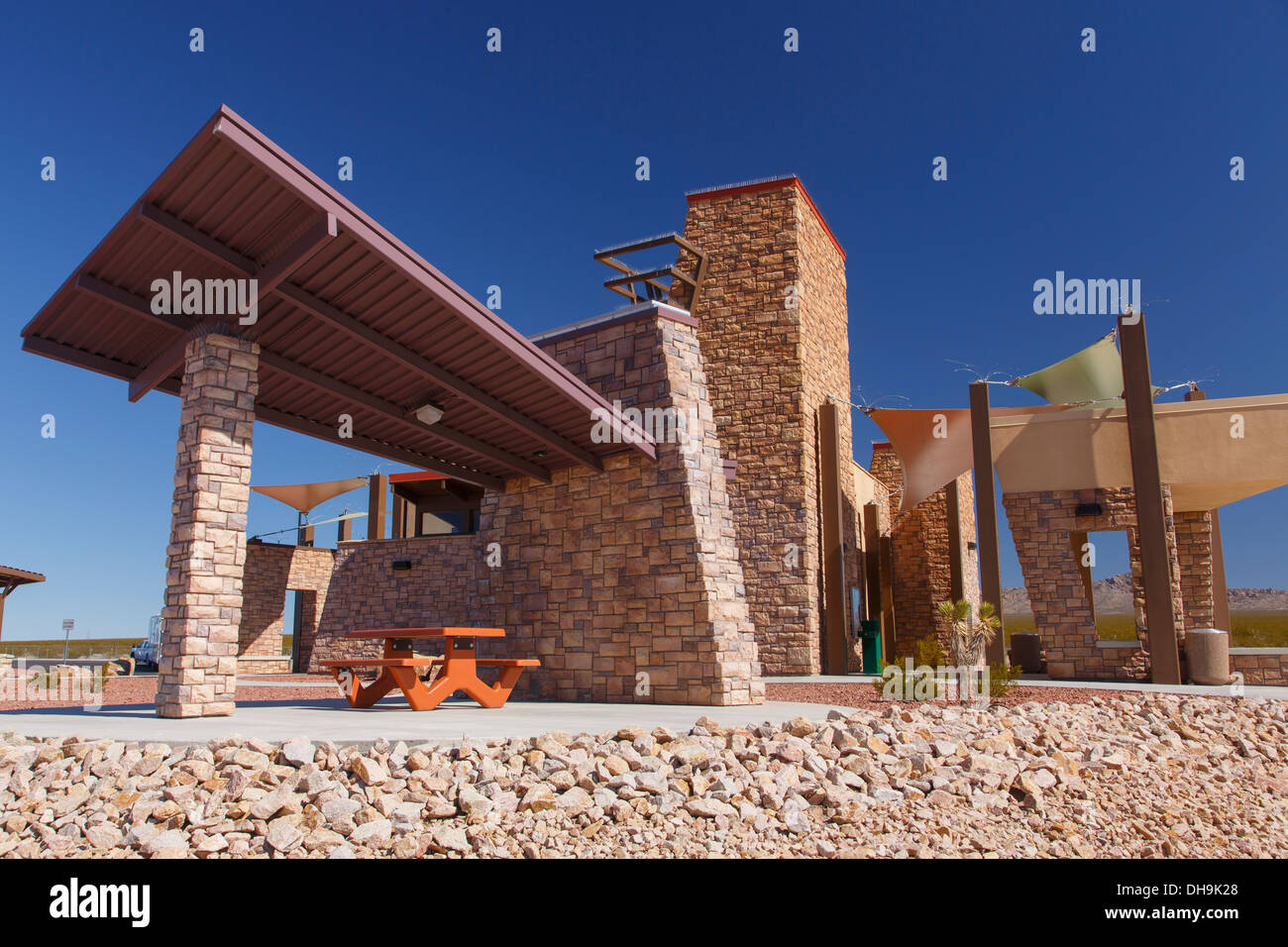 Rest area along Highway 95, Nevada. Stock Photo
