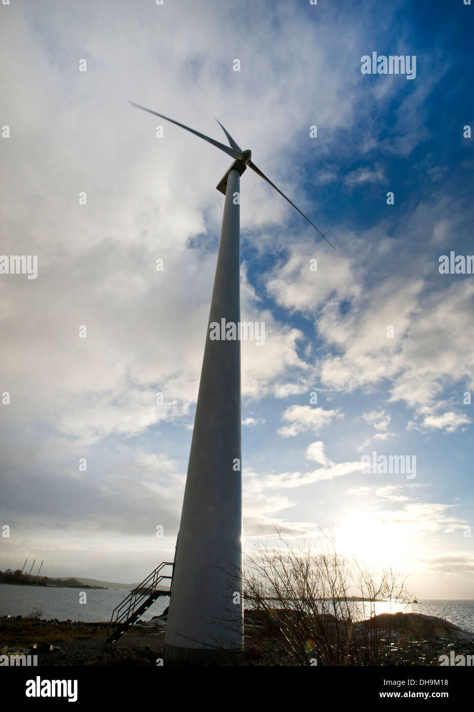 Alternative energy production by wind Stock Photo