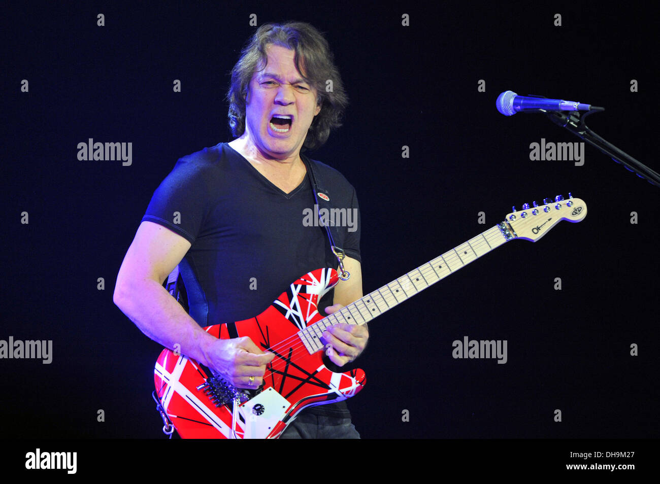 Eddie Van Halen Van Halen perform a live show at Allstate Arena Featuring: Eddie Van Halen Where: Rosemont United States When: Stock Photo