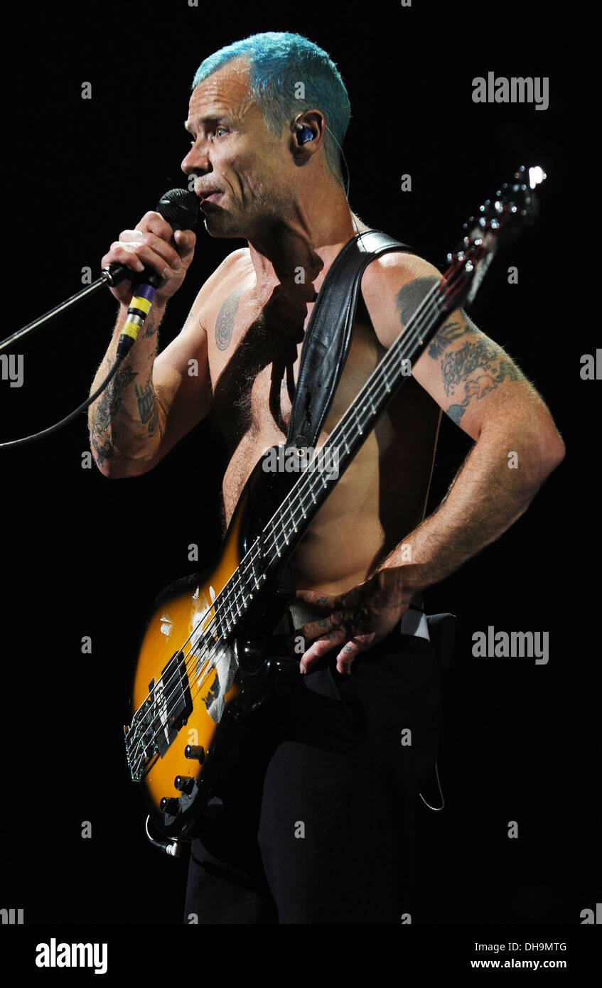 Flea Red Hot Chili Peppers performing at the Bank Atlantic Center
