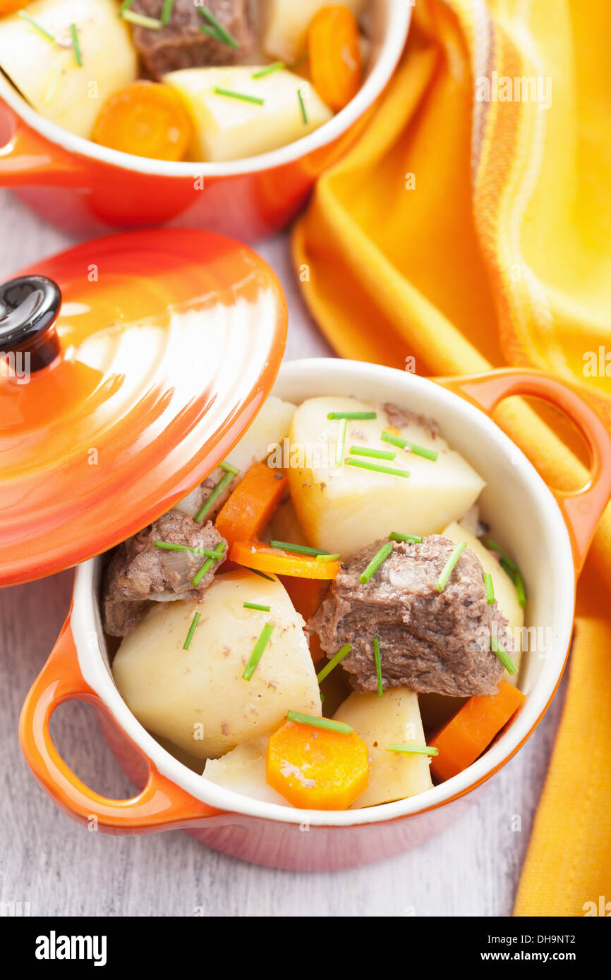 beef stew with potato and carrot Stock Photo Alamy