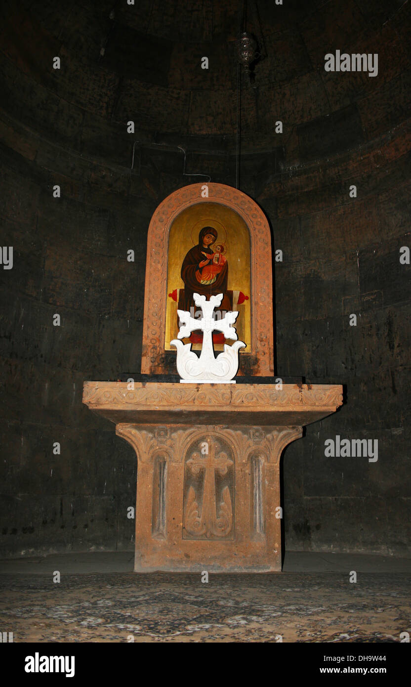 Khor Virap monastery interior, Armenia. Stock Photo