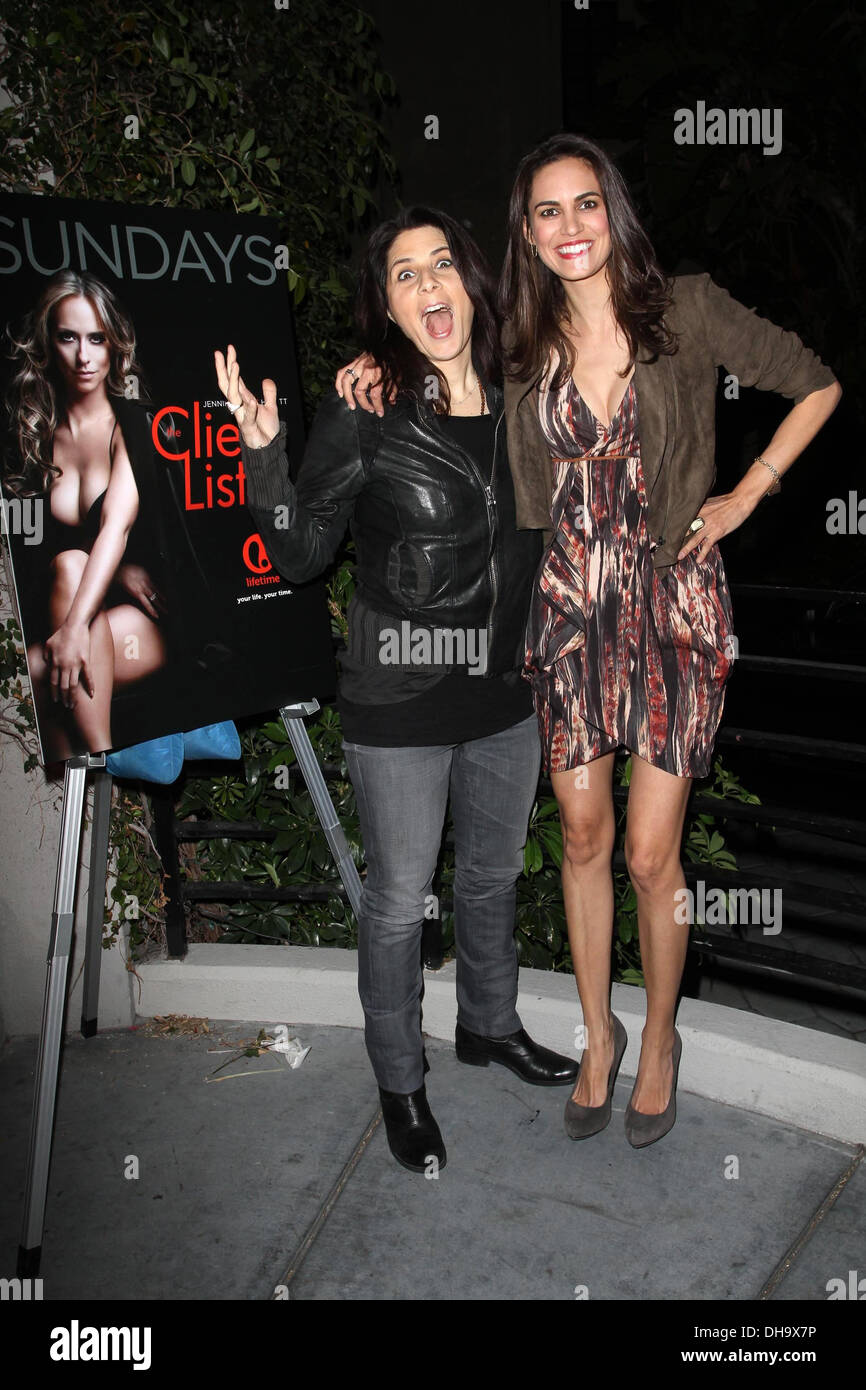 Stamie Karakasidis Tracy Ryerson Lifetime And Sony Pictures Television Red Carpet Launch Party For 'The Client List' Held At Stock Photo