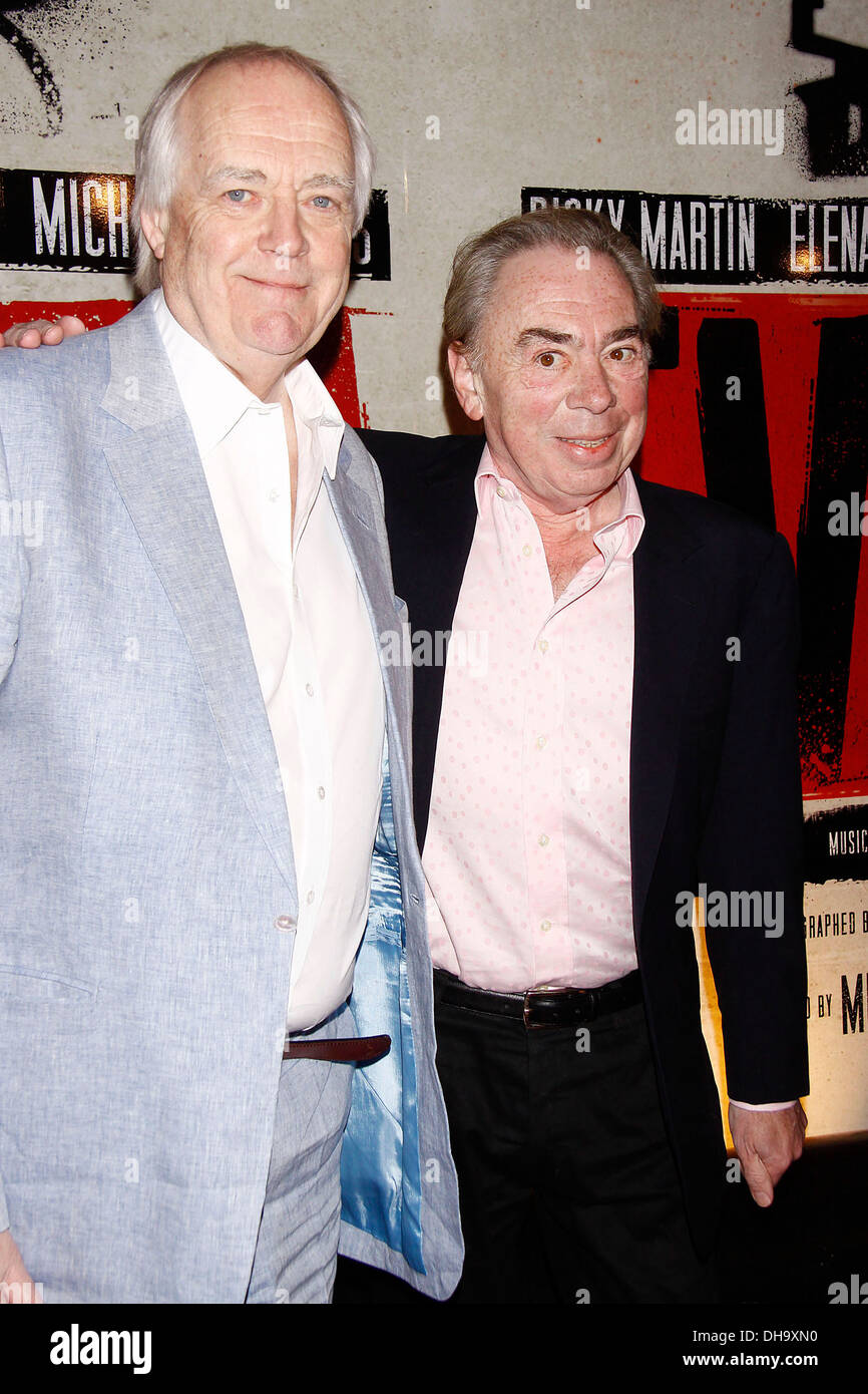 Tim Rice and Andrew Lloyd Webber Broadway opening night of ‘Evita’ at ...