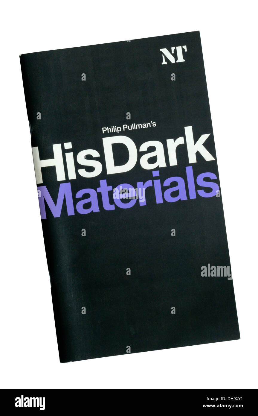 Programme for the 2004 Stage Premiere production of His Dark Materials by Philip Pullman at the Olivier Theatre. Stock Photo