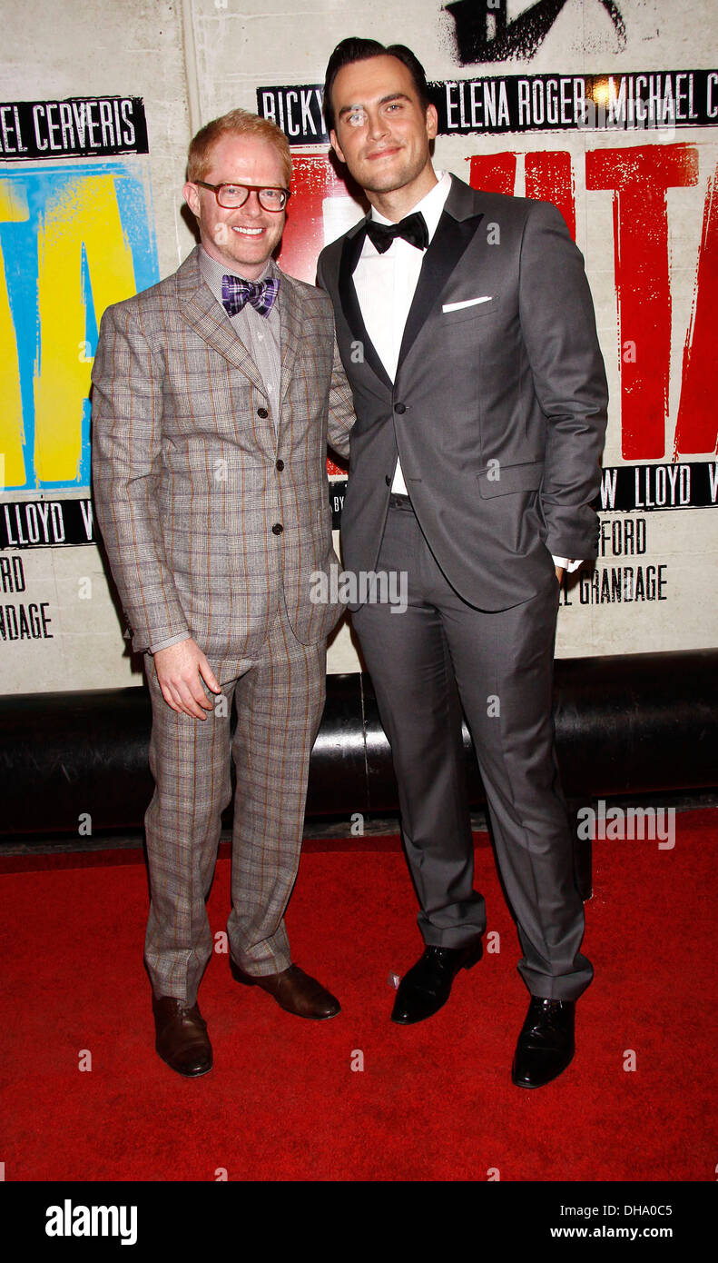 Jesse Tyler Ferguson and Cheyenne Jackson Broadway opening night of