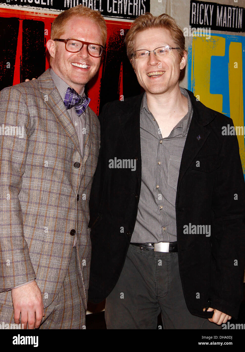 Jesse Tyler Ferguson and Anthony Rapp Broadway opening night of 'Evita' at Marquis Theatre – Arrivals New York City USA – Stock Photo