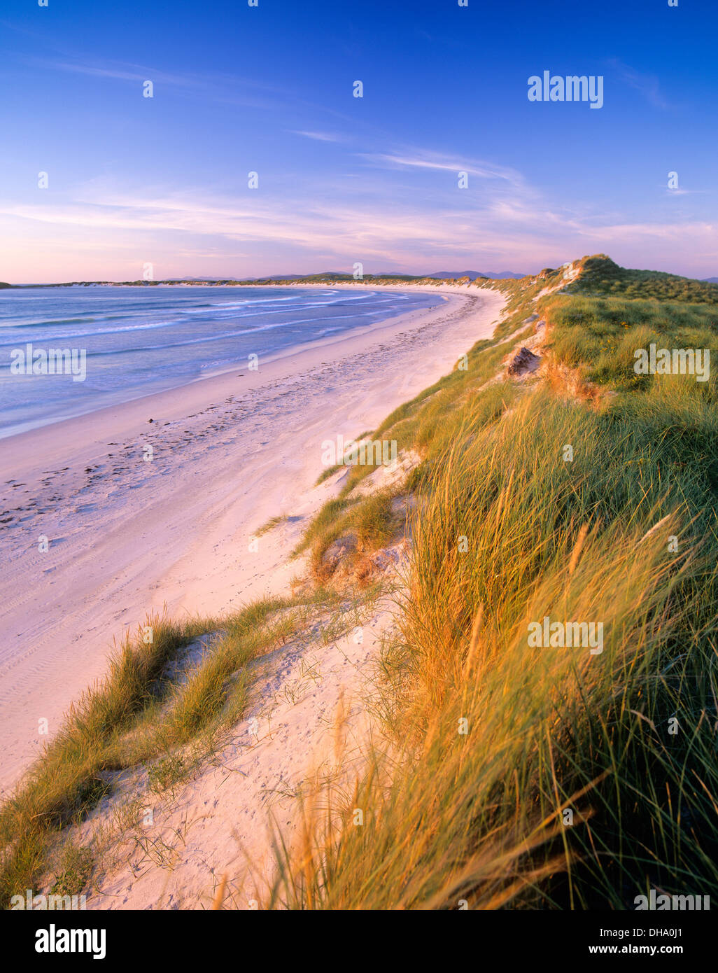 Machair Leathann and Traigh Ear, North Uist, Outer Hebrides, Scotland, UK Stock Photo