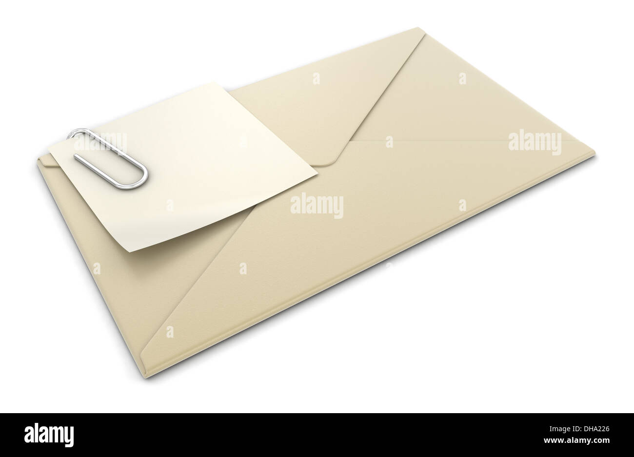 letter and note (clipping path included Stock Photo - Alamy